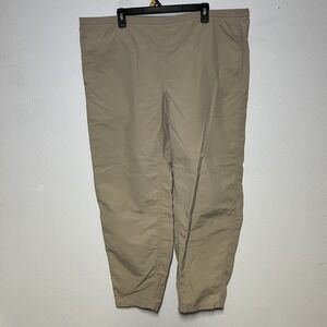 Patagonia Pants Mens Large Beige Nylon Hiking Trail Outdoor Snap Pocket GUC